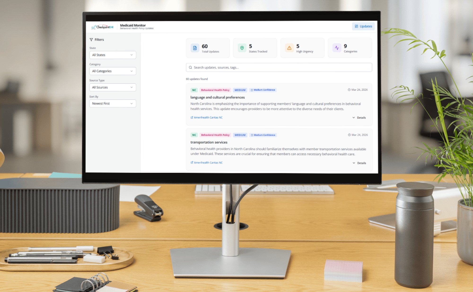 Medicaid Monitor Mockup